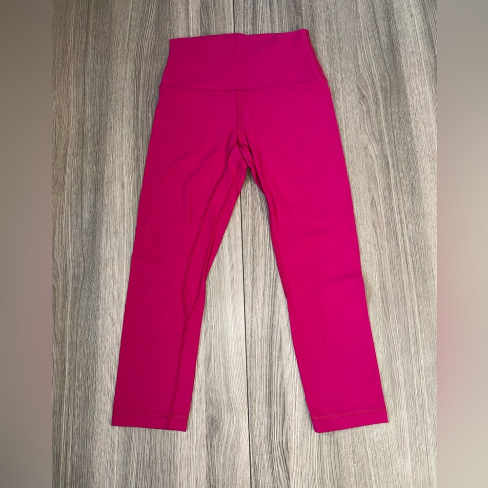 Lululemon Align Crop Leggings Sz 4 Pink High Rise Nulu Yoga Pants